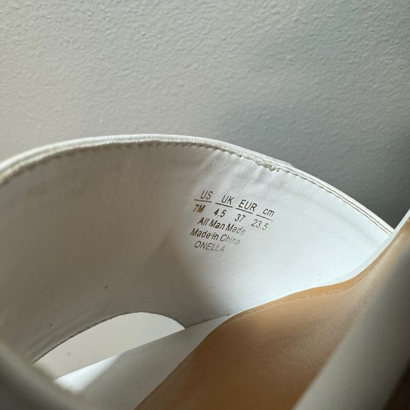 White Low Heel Sandals by Franco Sarto - Picture 5 of 6